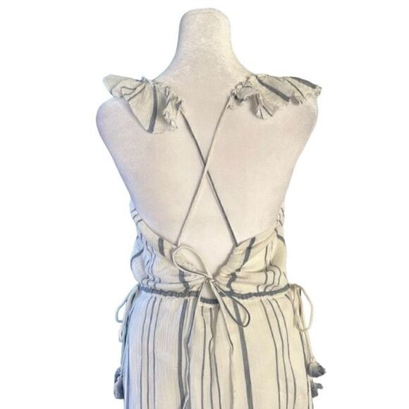 Saylor Striped Pom Pom Gretchen Midi Dress Size Small - Picture 12 of 14